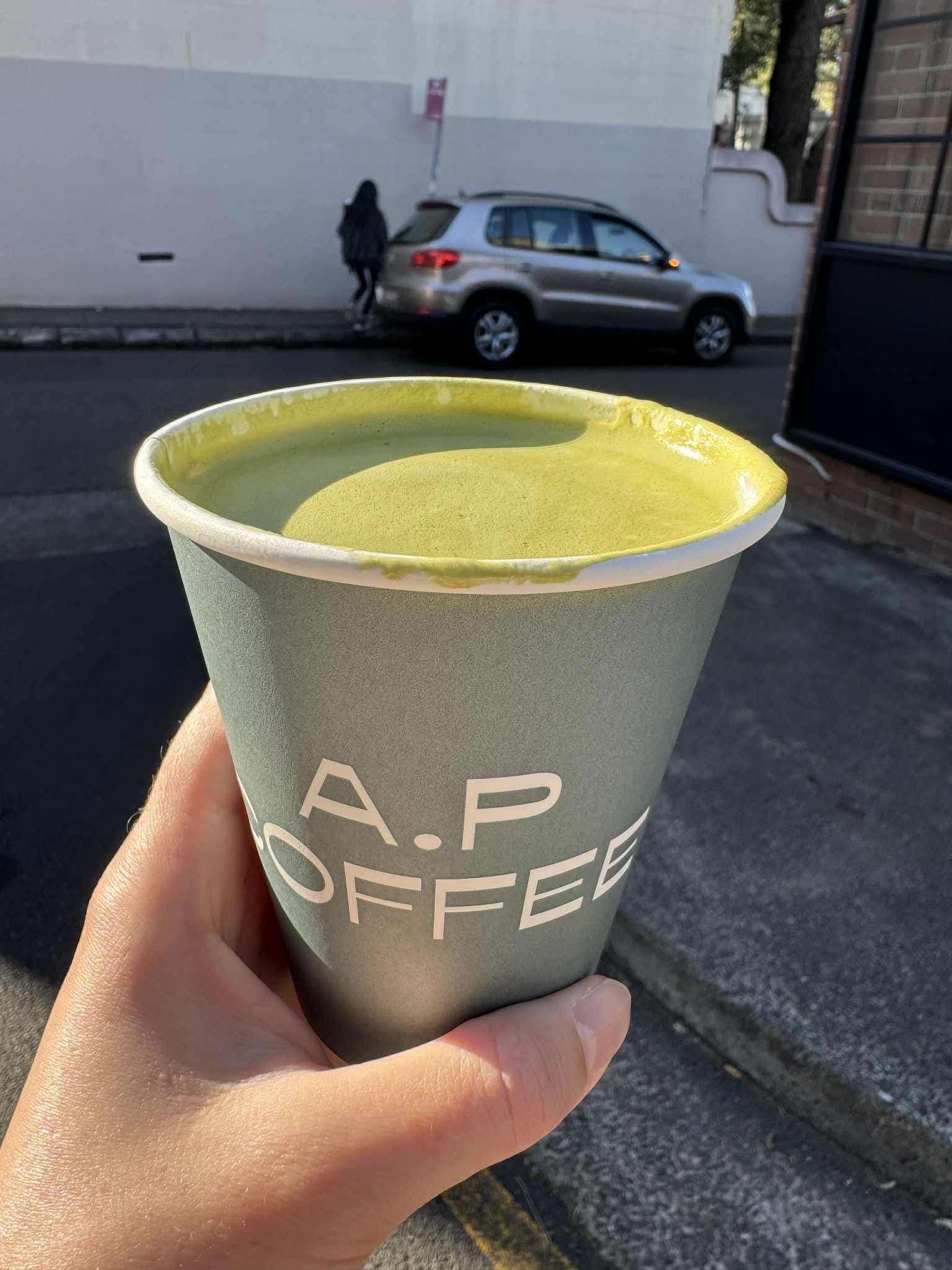 A drink from AP Bakery